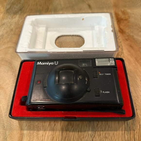 Mamiya U 35mm Point & Shoot Film Camera f/2.8 Lens Black Untested - Picture 1 of 14
